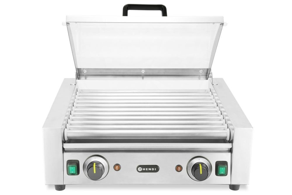 Rollengrill - 2 Zonen mit Energiesparabdeckung, 11 Rollen, 220-240V/980W, 566x527x(H)259mm Rollengrill - 2 Zonen mit Energiesparabdeckung, 11 Rollen, 220-240V/980W, 566x527x(H)259mm