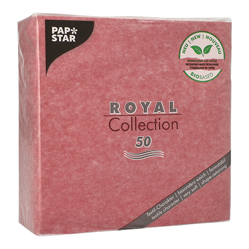50 Servietten "ROYAL Collection" 1/4-Falz 40 cm x 40 cm bordeaux in Papierverpackung 12500 Servietten "ROYAL Collection" 1/4-Falz 40 cm x 40 cm bordeaux in Papierverpackung