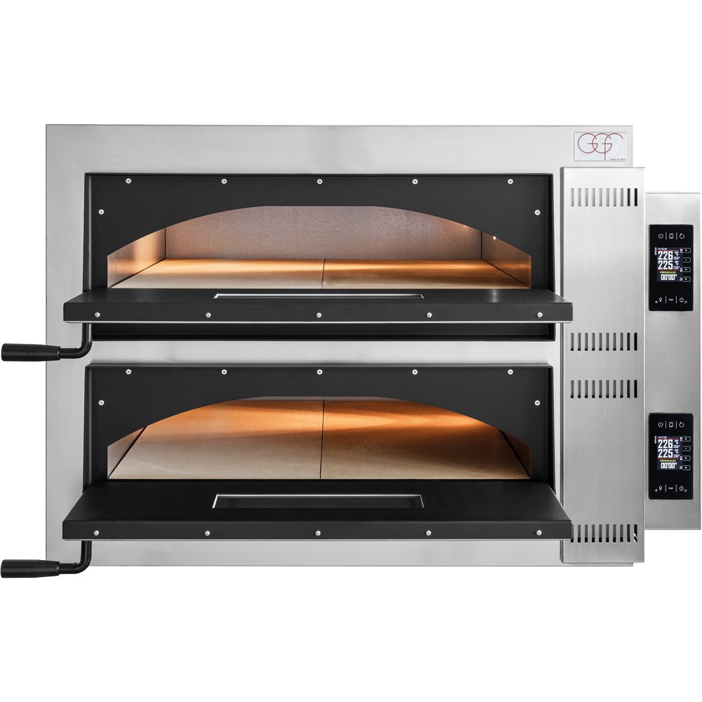 GGF Pizzaofen F-Line Digital, 2 Kammern für 6 Pizzen á Ø 360 mm, 1370x850x750 mm (BxTxH), 18 kW GGF Pizzaofen F-Line Digital, 2 Kammern für 6 Pizzen á Ø 360 mm, 1370x850x750 mm (BxTxH), 18 kW