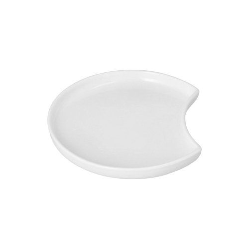 5184 Teller Porzellan Halbmond Ø 12 cm · 1,2 cm weiss "Ano"