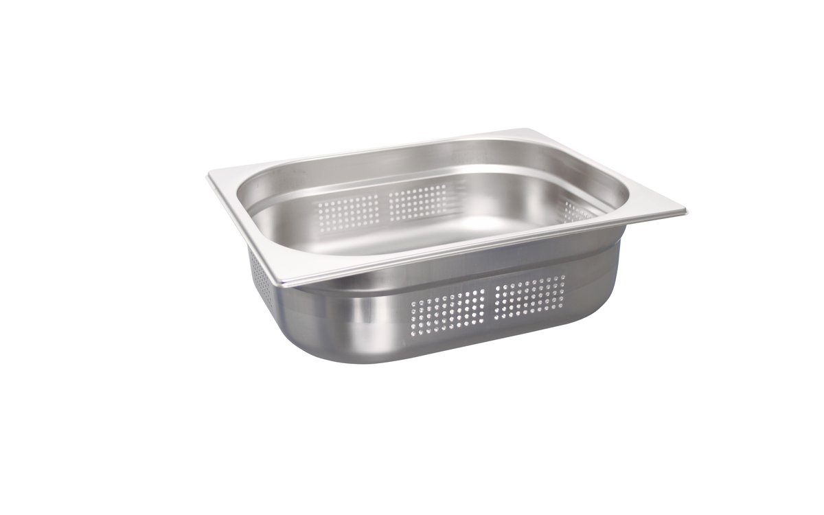GN 1/2 Behälter gelocht, Edelstahl, 100 mm GN 1/2 Behälter gelocht, Edelstahl, 100 mm