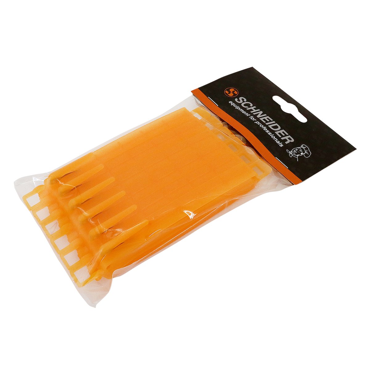 Verschluss-Clip, 125 mm, orange, mit Messer