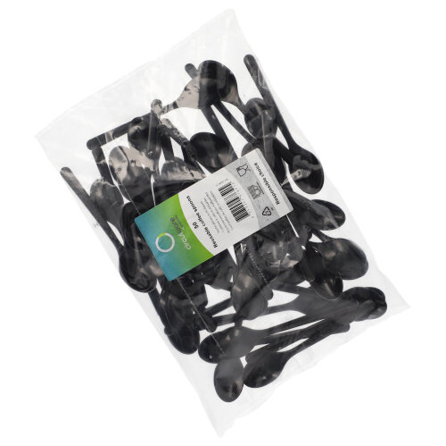 40000 "Circulware by Haval" Mehrweg-Kaffeelöffel PP-MF 13 cm schwarz extra stabil