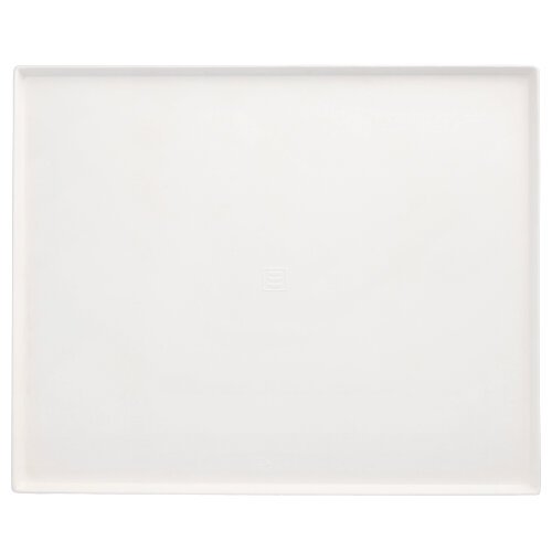 1200 Servierplatten, Zuckerrohr "pure" eckig 32,5 cm x 26,5 cm x 1 cm weiss "Cella"