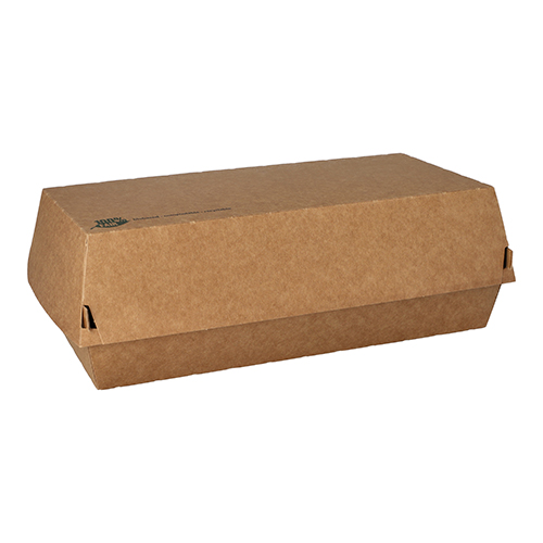 2800 Baguetteboxen, Pappe "pure" 7,5 cm x 10,7 cm x 22 cm braun "100% Fair" groß