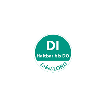 LabelLord Etiketten Ø 19 mm grün "Aqualabel" DI haltbar bis DO, abwaschbar