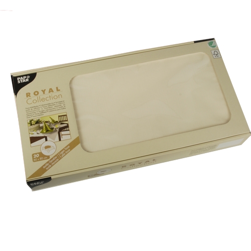 2400 Mitteldecken, Tissue "ROYAL Collection" 80 cm x 80 cm champagner