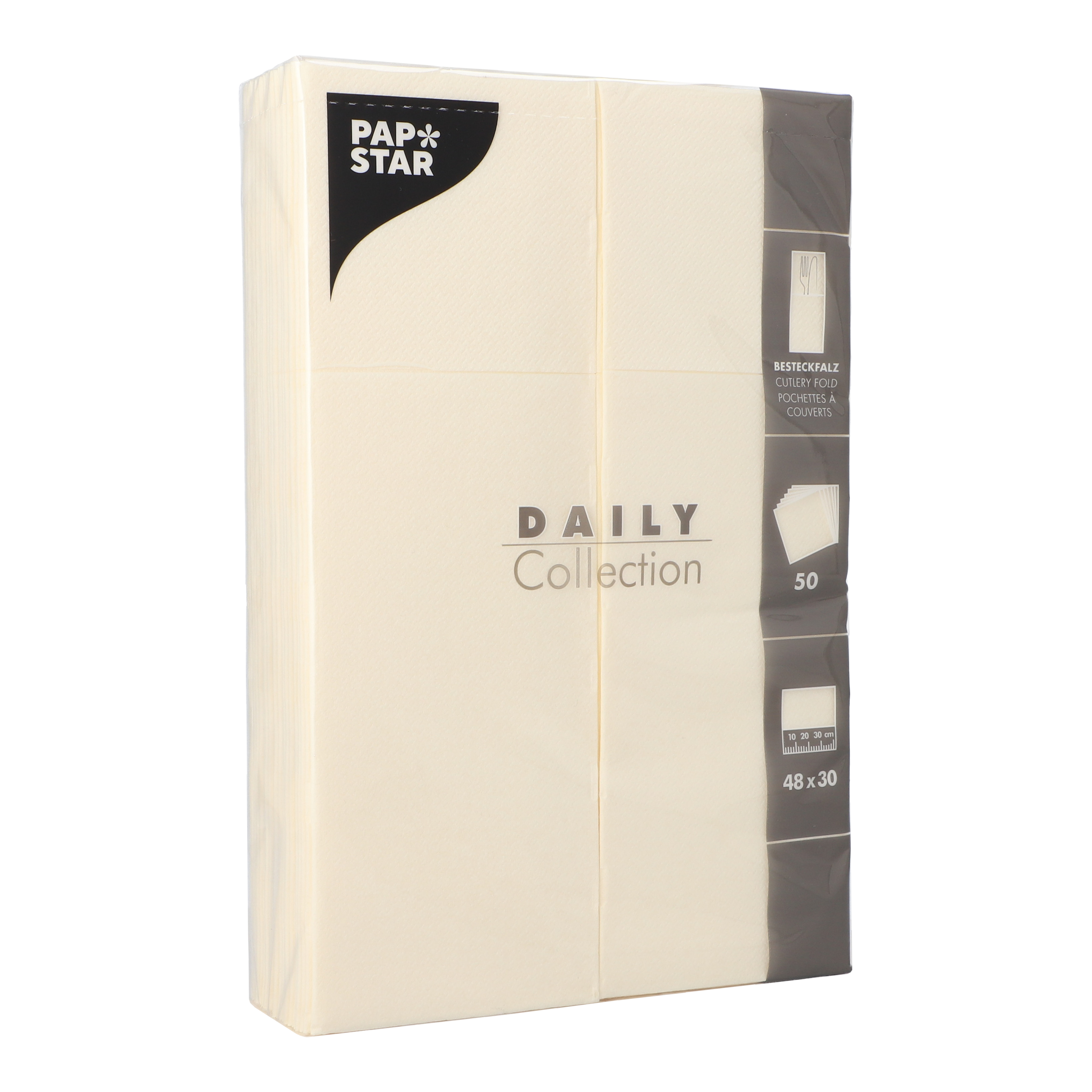 400 Servietten "DAILY Collection" 48 cm x 30 cm champagner mit Besteckfalz 19200 Servietten "DAILY Collection" 48 cm x 30 cm champagner mit Besteckfalz