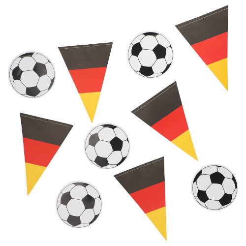10 Flaggenkette, Papier 3 m "Fußball/Deutschland"