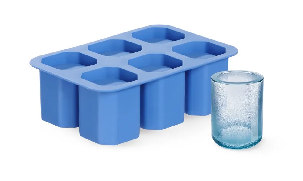 Eiswürfelform, Shotglas, BarUp, Blau, 125x190x(H)60mm