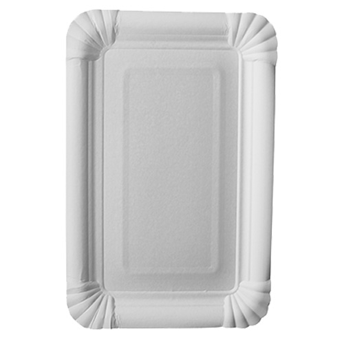 45000 Teller, Pappe "pure" eckig 13 cm x 20 cm weiss