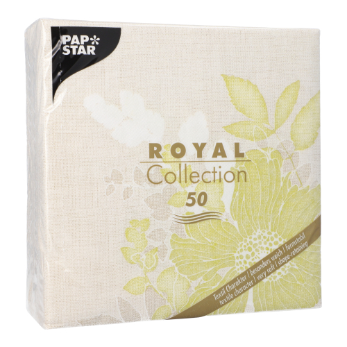 12500 Servietten "ROYAL Collection" 1/4-Falz 40 cm x 40 cm grün "Annabel"