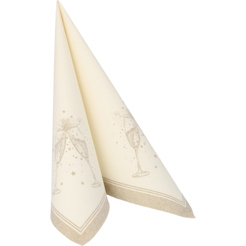 12500 Servietten "ROYAL Collection" 1/4-Falz 40 cm x 40 cm gold "Festivities"