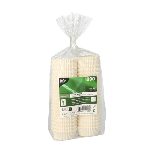 600000 Backförmchen rund Ø 3,5 cm · 1,9 cm weiss