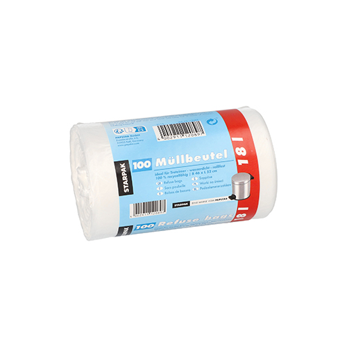 82800 Müllbeutel, HDPE 18 l 52 cm x 46 cm weiss