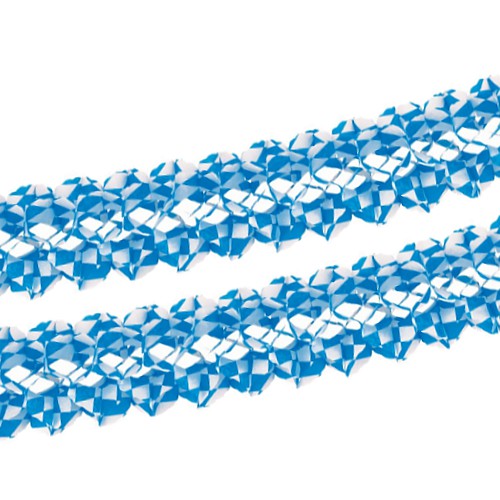 1120 Girlande, Papier Ø 16 cm · 4 m "Bayrisch Blau" schwer entflammbar