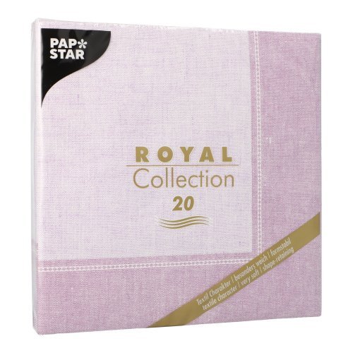 12000 Servietten "ROYAL Collection" 1/4-Falz 40 cm x 40 cm flieder "Linum"