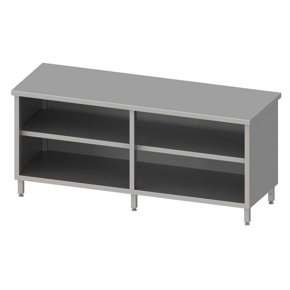 Arbeitsschrank offen mit Grund-und Zwischenboden 2000x700x850 mm, verschweißt