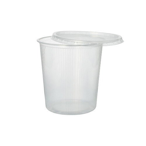 100 Verpackungsbecher, PP rund 500 ml Ø 10,1 cm · 10,3 cm transparent 12000 Verpackungsbecher, PP rund 500 ml Ø 10,1 cm · 10,3 cm transparent