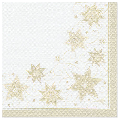 20 Servietten "ROYAL Collection" 1/4-Falz 40 cm x 40 cm champagner "Just Stars" 12000 Servietten "ROYAL Collection" 1/4-Falz 40 cm x 40 cm champagner "Just Stars"