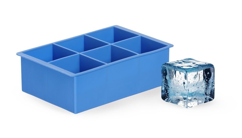 Eiswürfelform, XL-Würfel, BarUp, Blau, 170x110x(H)52mm