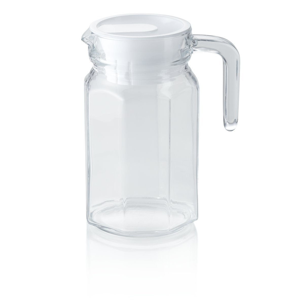 Krug mit Kunststoffdeckel, 0,5 ltr., Ø 7,5 cm, (H) 16 cm