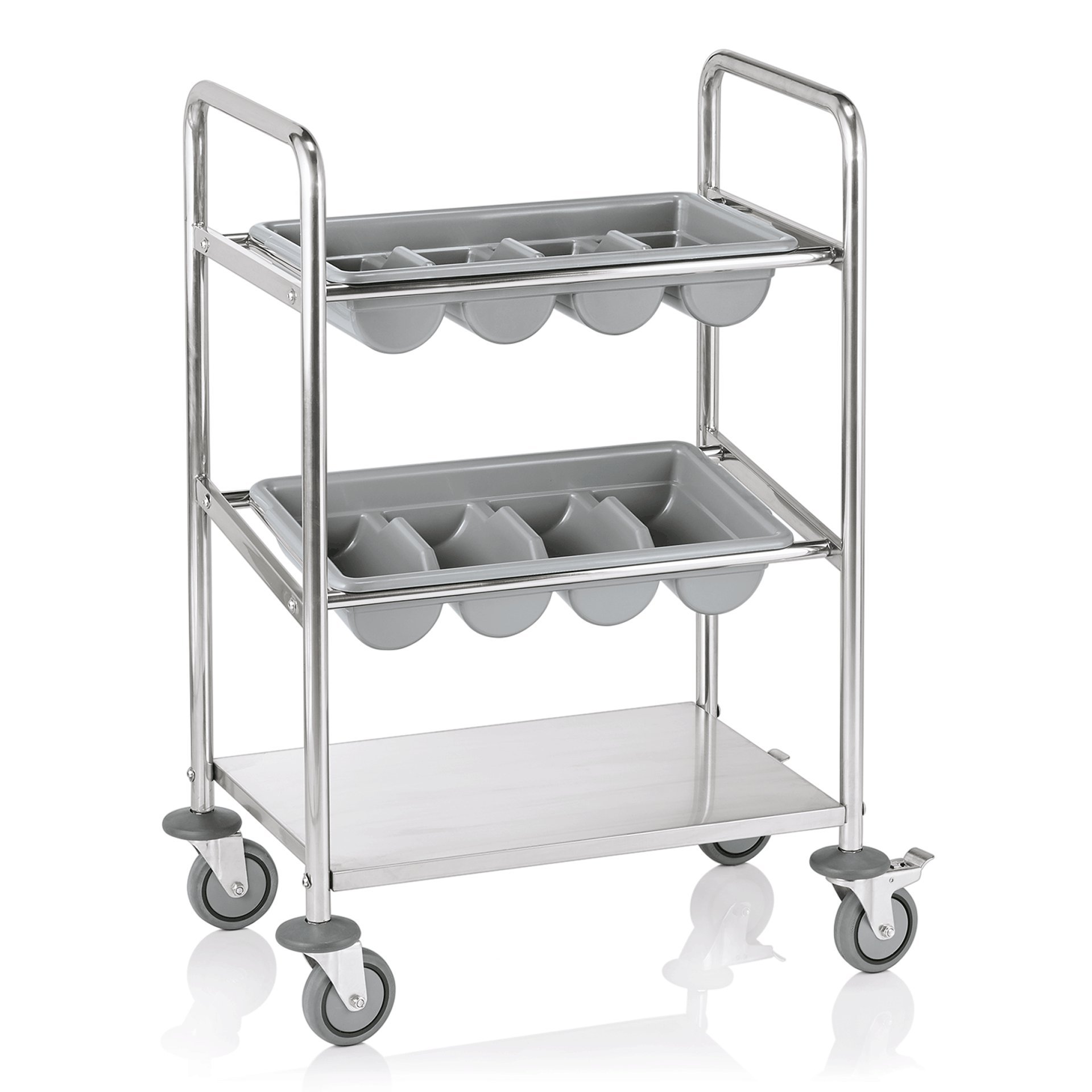 Besteckwagen 62 x 40 x 94,5 cm, Chromnickelstahl