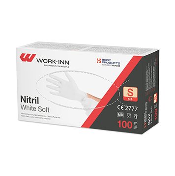 60000 "WORK-INN/PS" Handschuhe Nitril puderfrei "White Soft" weiss Größe S