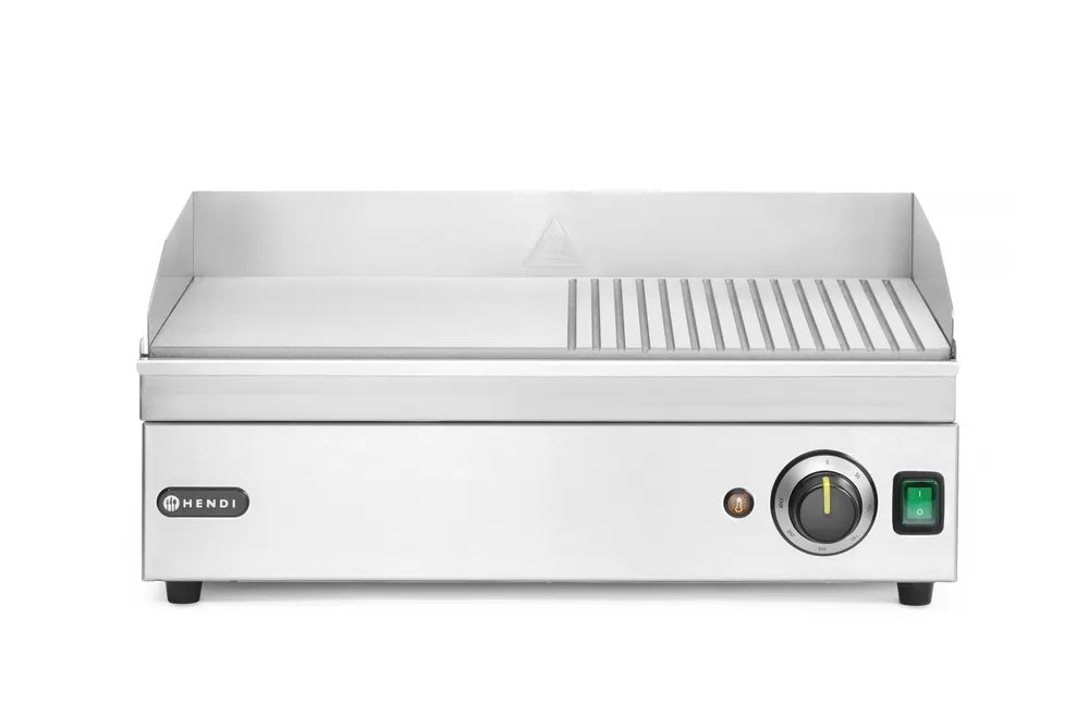 Grillplatte halb gerillt, Kitchen Line, 220-240V/2400W, 527x404x(H)233mm Grillplatte halb gerillt, Kitchen Line, 220-240V/2400W, 527x404x(H)233mm