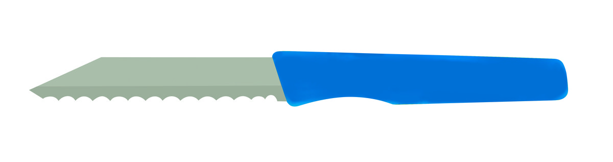 Brötchenmesser / Küchenmesser mit Wellenschliff, Blau Brötchenmesser / Küchenmesser mit Wellenschliff, Blau