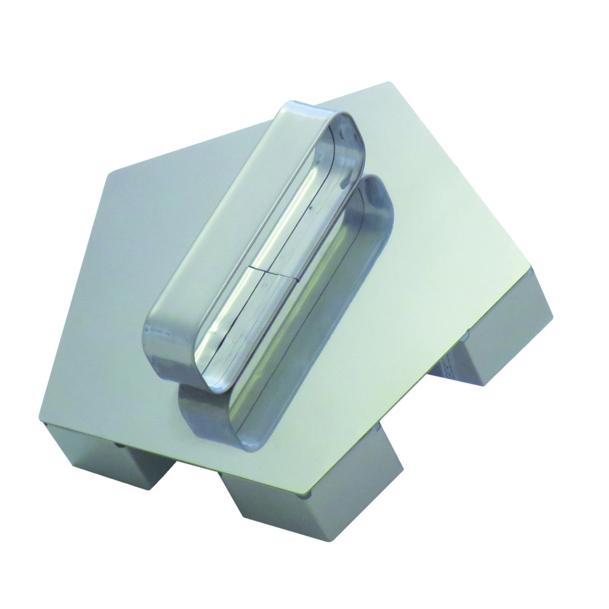 Brotdrücker Edelstahl Fußballmotiv, fünfeckig Brotdrücker Edelstahl Fußballmotiv, fünfeckig