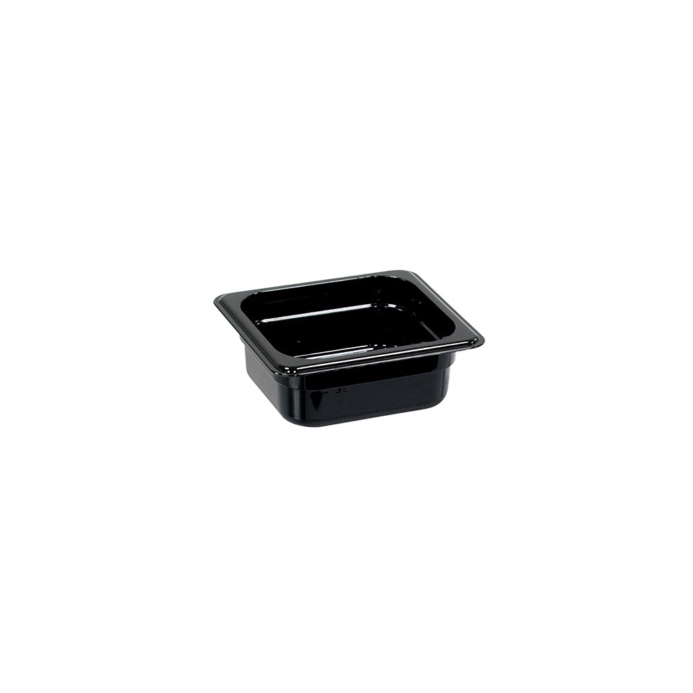 Gastronormbehälter, Serie STANDARD, Polycarbonat, schwarz, GN 1/6 (100 mm) Gastronormbehälter, Serie STANDARD, Polycarbonat, schwarz, GN 1/6 (100 mm)