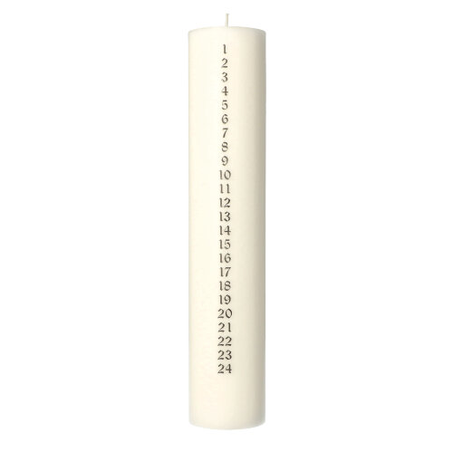1152 Kalenderkerze Ø 50 mm · 250 mm weiss