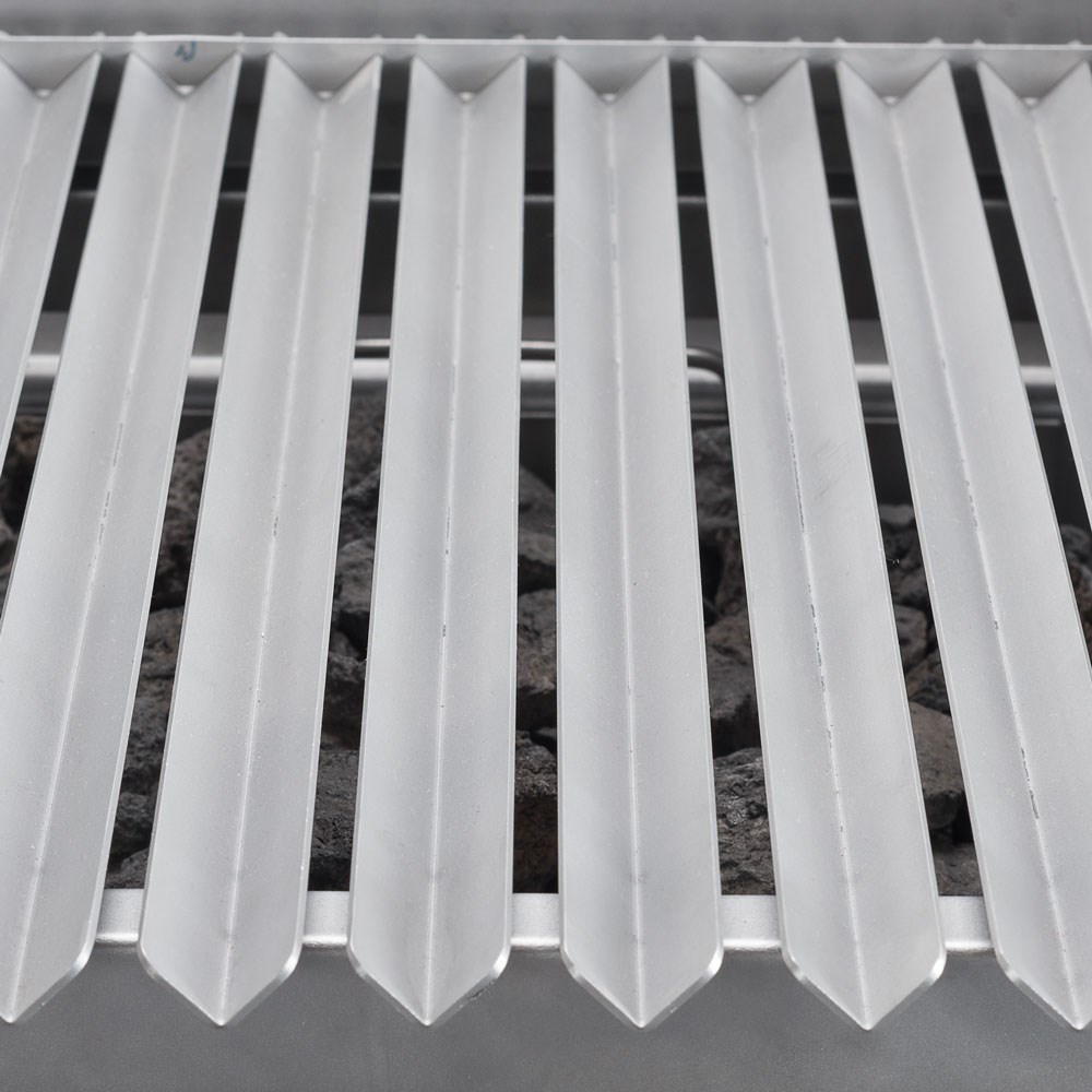 Gas-Lavastein-Grill als Standgerät, Serie 700 ND mit V-Rost, 400x700x850 mm Gas-Lavastein-Grill als Standgerät, Serie 700 ND mit V-Rost, 400x700x850 mm