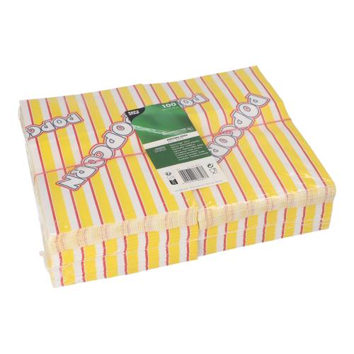 12000 Popcorn Tüten, Pergament-Ersatz 2,5 l 22 cm x 14 cm x 8 cm "Popcorn" fettdicht
