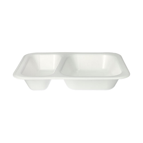 2400 Siegelschalen, XPS 2-geteilt 725 ml 4,2 cm x 18,5 cm x 23,5 cm weiss laminiert