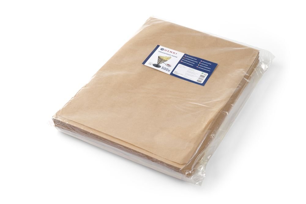 Einschlagpapier, fettdicht, HENDI, Beige, 500 Stk., 250x350mm