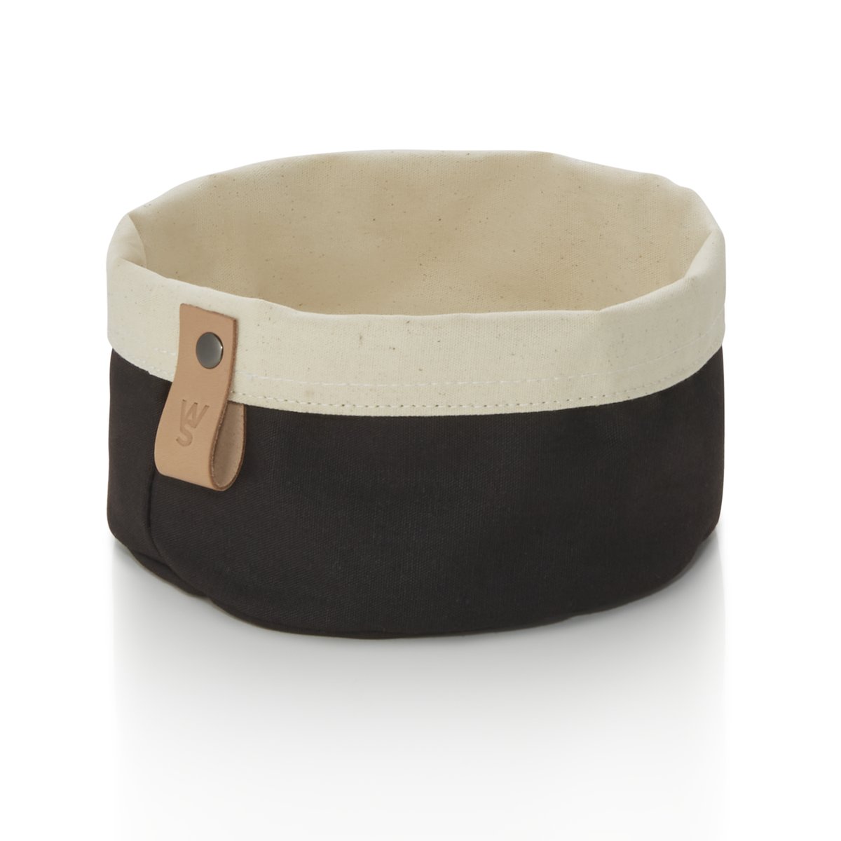 Brottasche FLIP COTTON, Ø 17 cm, Höhe 11 cm, schwarz/cream, Canvas Brottasche FLIP COTTON, Ø 17 cm, Höhe 11 cm, schwarz/cream, Canvas