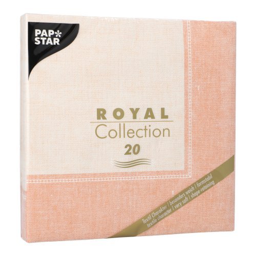 20 Servietten "ROYAL Collection" 1/4-Falz 40 cm x 40 cm terracotta "Linum" 12000 Servietten "ROYAL Collection" 1/4-Falz 40 cm x 40 cm terracotta "Linum"