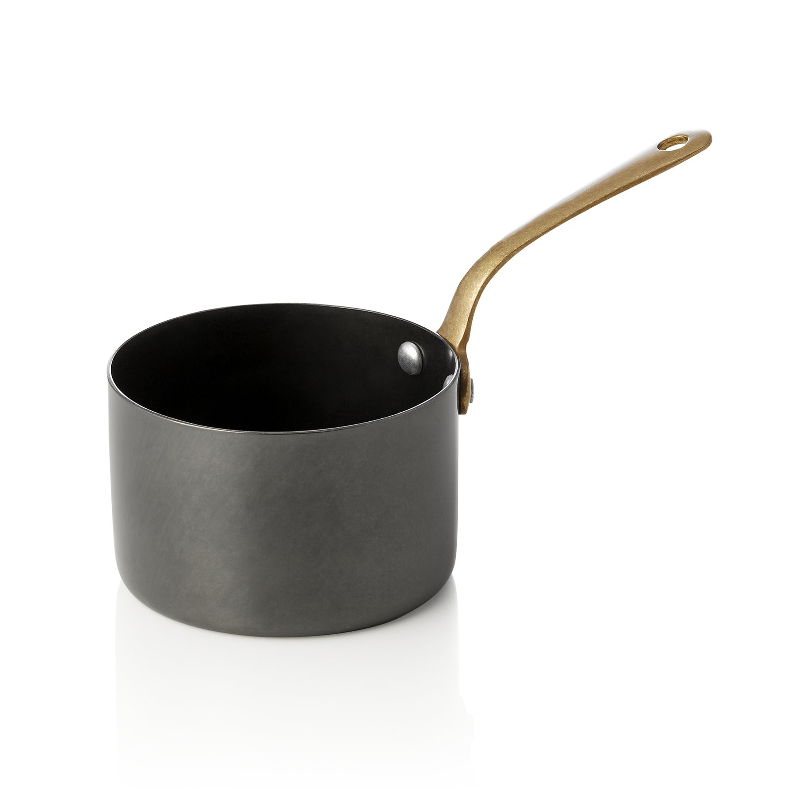 Serviertopf STEEL & STYLE, mit Messinggriff, 280 ml, Ø 9 cm, schwarz, Messing, PVD, Chromnickelstahl Serviertopf STEEL & STYLE, mit Messinggriff, 280 ml, Ø 9 cm, schwarz, Messing, PVD, Chromnickelstahl