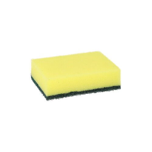 4800 Topfreiniger, Schwamm eckig 2,6 cm x 9 cm x 6,6 cm gelb/grün , kratzend