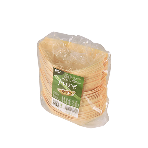 18000 Fingerfood - Schalen, Holz "pure" 14 cm x 8,2 cm "Schiffchen"
