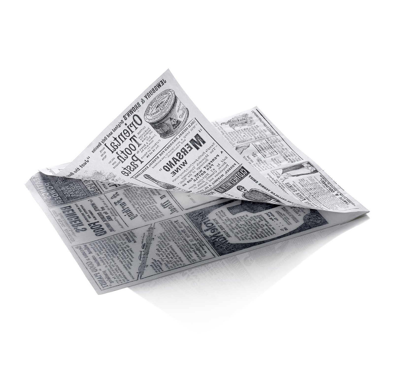 Takeawaytüte Times White Set WRAP & GO, 17 x 18 cm, Set á 500 Stück, 2-seitig geöffnet, Fettpapier