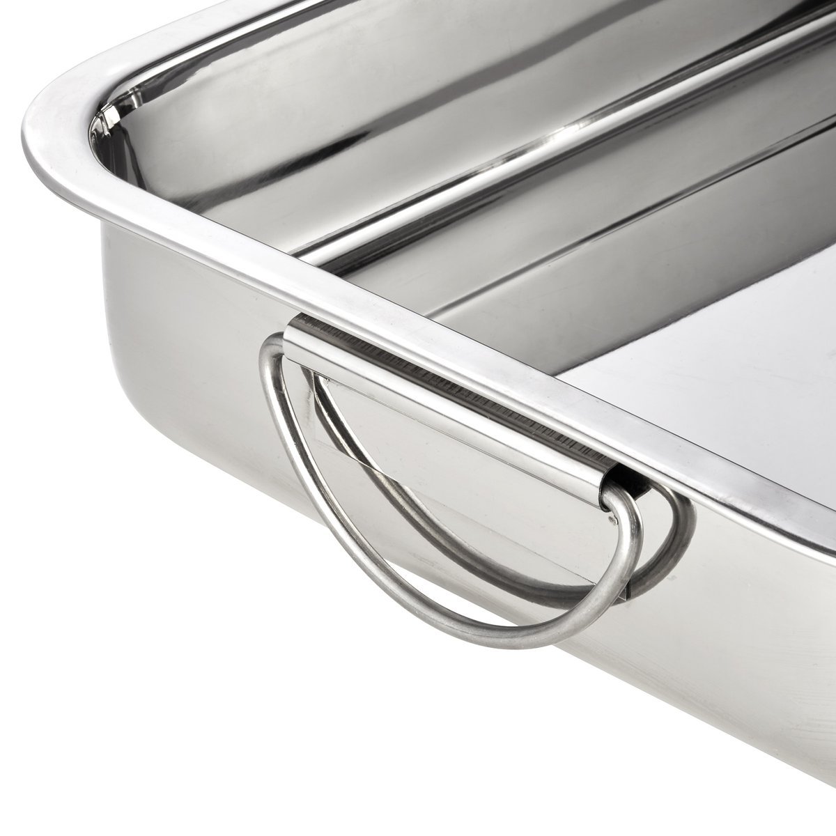 Bräter, 25 x 25 x 7 cm, Chromnickelstahl