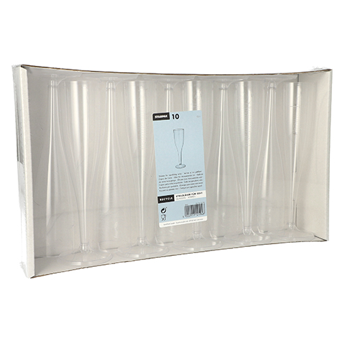 10 Stiel-Gläser für Sekt, PS 0,1 l Ø 4,8 cm · 19,9 cm glasklar einteilig 1200 Stiel-Gläser für Sekt, PS 0,1 l Ø 4,8 cm · 19,9 cm glasklar einteilig