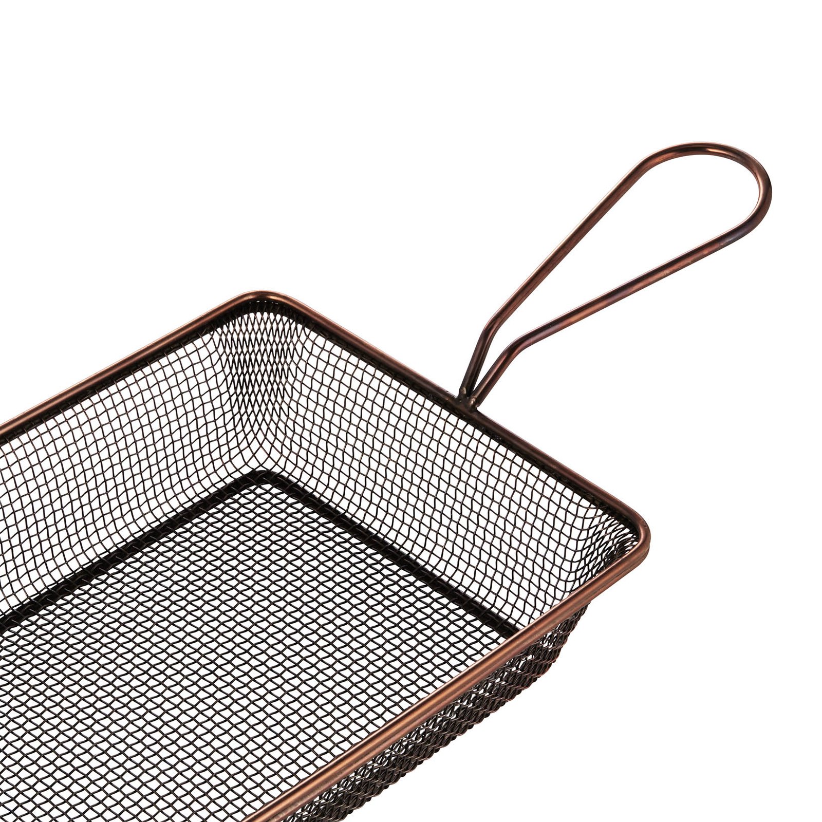 Servier- und Frittierkorb, 28 x 16 x 5 cm, kupferfarben, Chromnickelstahl Servier- und Frittierkorb, 28 x 16 x 5 cm, kupferfarben, Chromnickelstahl