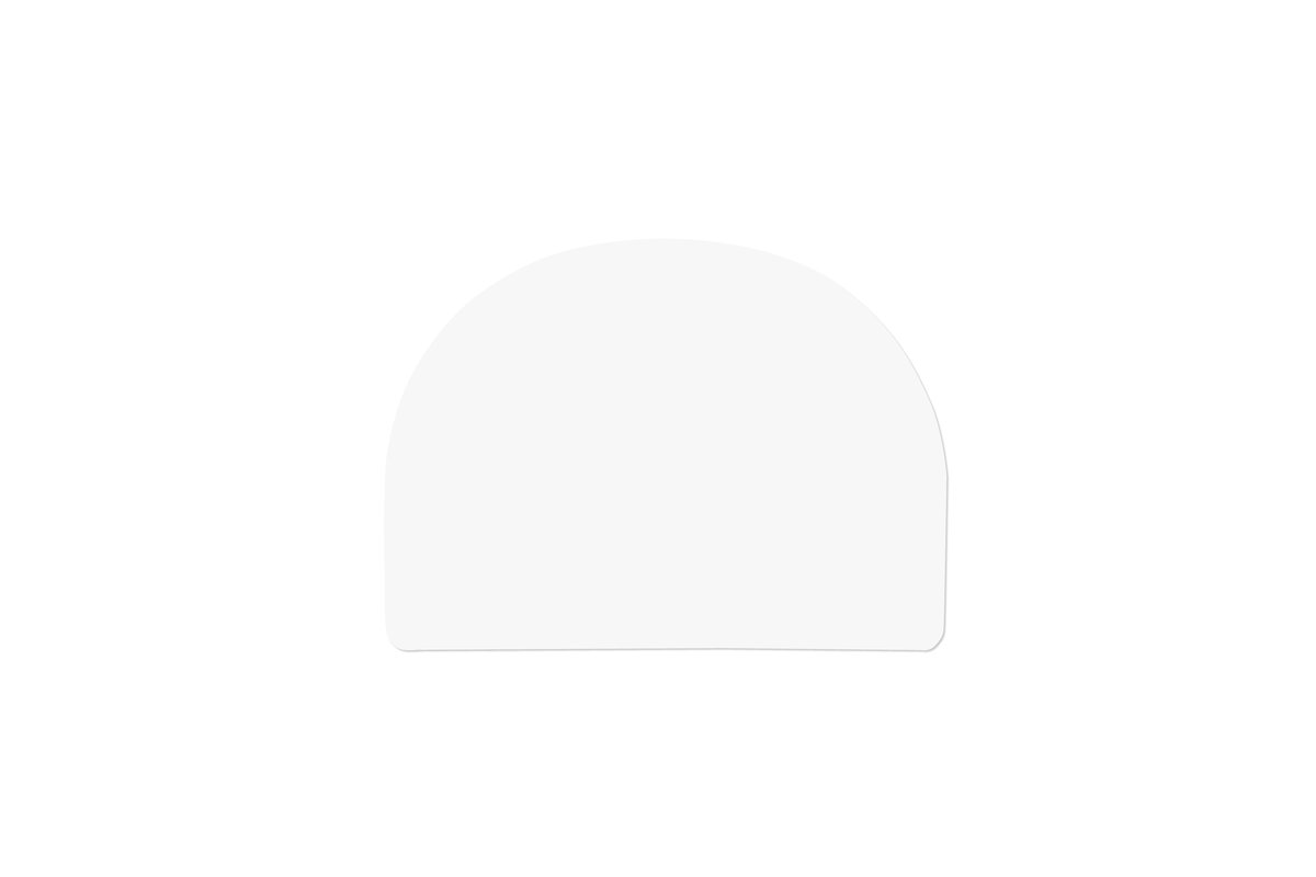 Teigschaber weiß, LDPE 120 x 88 x 2 mm Teigschaber weiß, LDPE 120 x 88 x 2 mm