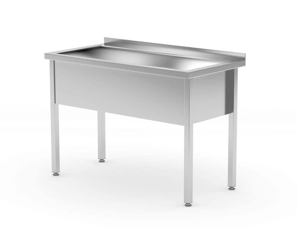 Tisch mit Einzelwaschwanne – verschweißt, Tiefe 600 mm, Kammerhöhe 300 mm, HENDI, Profi Line, 800x600x(H)850mm Tisch mit Einzelwaschwanne – verschweißt, Tiefe 600 mm, Kammerhöhe 300 mm, HENDI, Profi Line, 800x600x(H)850mm