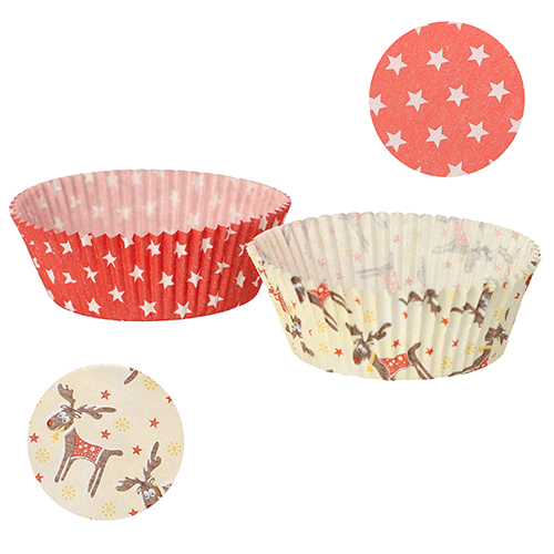 151200 Backförmchen Ø 5 cm · 2,5 cm "Elk & Stars" sortiert