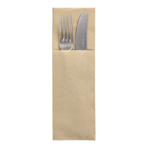 19200 Servietten "DAILY Collection" 48 cm x 30 cm sand mit Besteckfalz